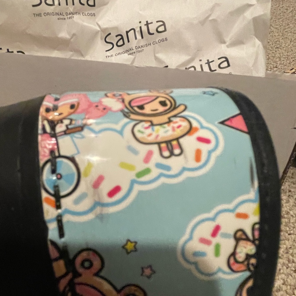 Sanita - Blue Donut Prof. Patent Clog - size EU 39 - Like New ! - Picture 9 of 10